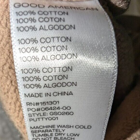Good American Split Flare Sweats Size 2  Putty/Light Brown New W/ Tags $95 MSRP - Picture 11 of 12